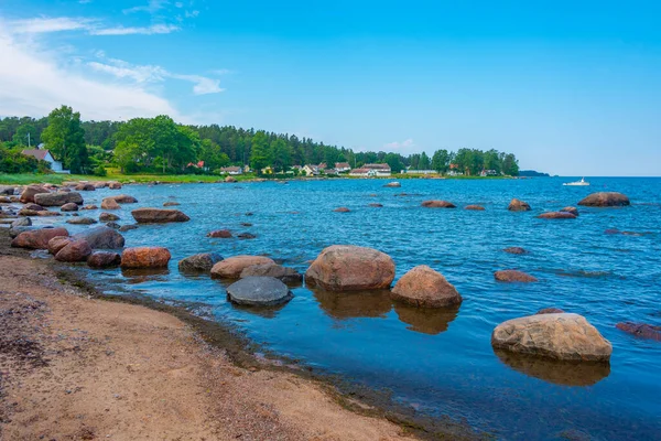 Boulders Baltische Zee Bij Het Estse Dorp Kasmu — Stockfoto