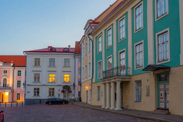 Kolorowe Domy Estońskim Mieście Tallin — Zdjęcie stockowe
