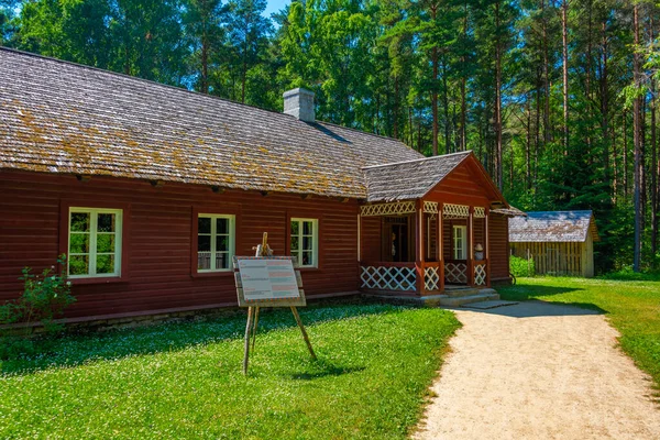 Школа Эстонского Музея Открытым Небом Таллине — стоковое фото
