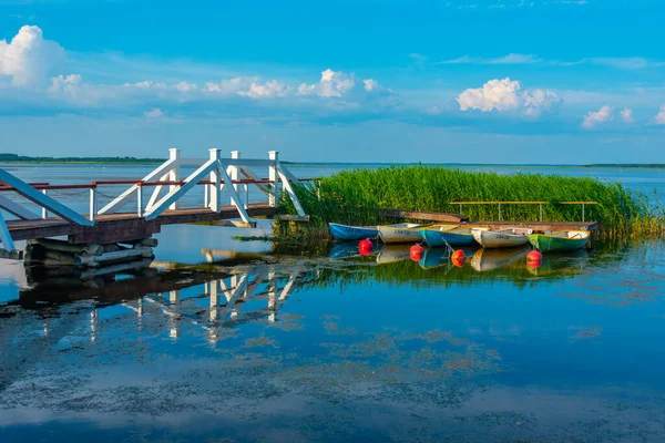 stock image Fishing boats at Estonian coast near Haapsalu town.