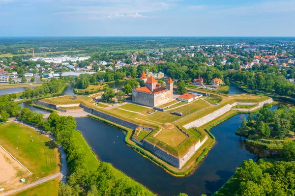 Estonya Daki Kuressaare Kalesi Panoraması — Stok fotoğraf