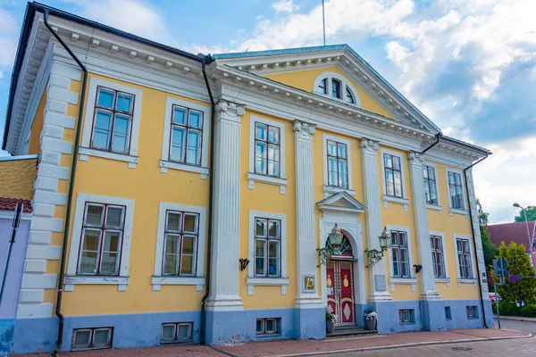 Rathaus Der Estnischen Stadt Parnu — Stockfoto