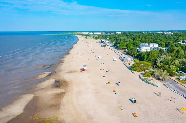 Vista Panorámica Playa Parnu Estonia — Foto de Stock