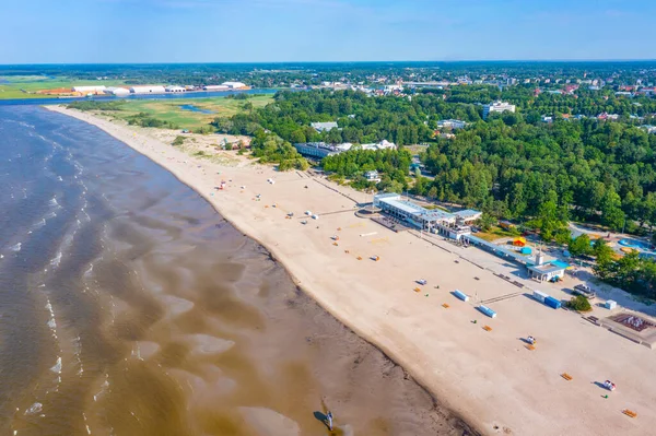 Panorama View Beach Parnu Estonia — Stock Photo, Image