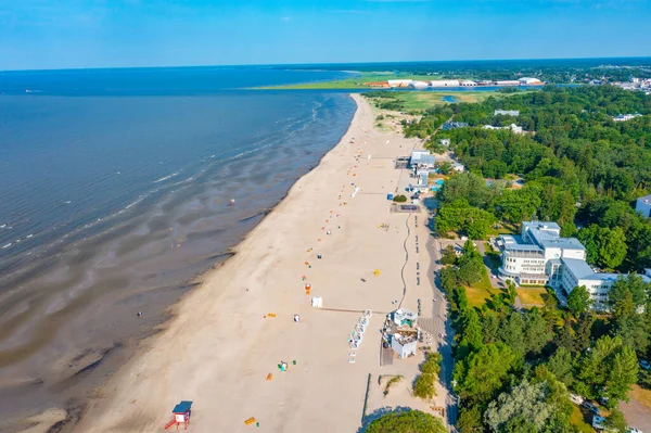 Panorama Utsikt Över Stranden Parnu Estland — Stockfoto