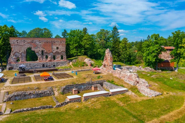 Ruiny Zamku Viljandi Estonii — Zdjęcie stockowe