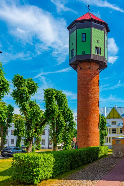 Colorida Torre Agua Ciudad Estonia Viljandi — Foto de Stock