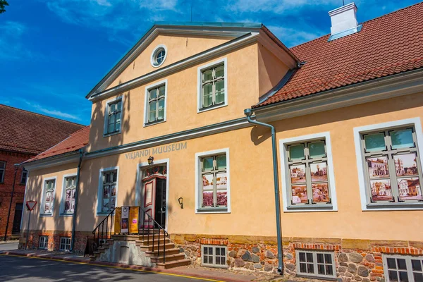 Güneşli Bir Günde Estonya Daki Viljandi Müzesi — Stok fotoğraf