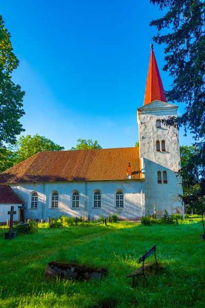 stock image Kandava Lutheran Church in Latvia.