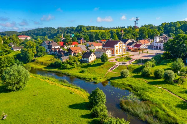 Krajobraz Łotewskiego Miasta Sabile — Zdjęcie stockowe
