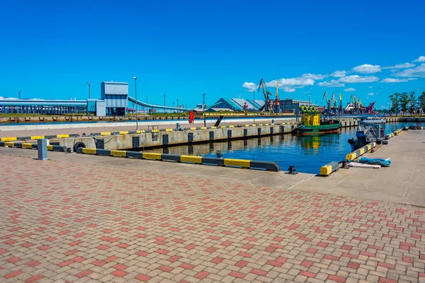 Paseo Marítimo Puerto Ventspils Letonia — Foto de Stock