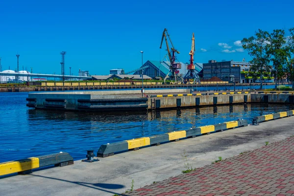 Letonya Nın Ventspils Limanında Deniz Kenarında Gezinti — Stok fotoğraf