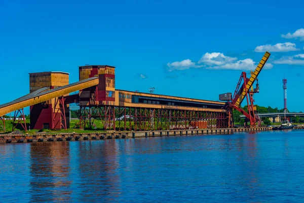 Impianti Industriali Nel Porto Ventspils Lettonia — Foto Stock