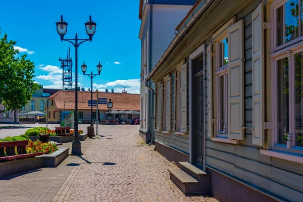 Historické Budovy Lotyšském Městě Ventspils — Stock fotografie