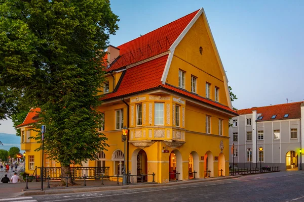 Lithuanian Town Klaipeda 역사적 건물들의 — 스톡 사진