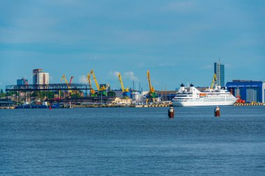 Litvanya 'daki Klaipeda sanayi limanının görüntüsü.