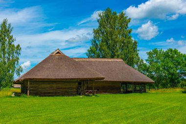 Kaunas 'taki Litvanya Açık Hava Müzesi' nde çiftlik evi..