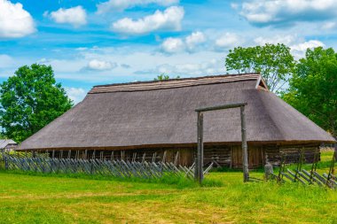 Kaunas 'taki Litvanya Açık Hava Müzesi' nde çiftlik evi..