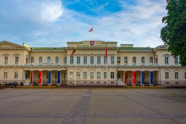 Litvanya, Vilnius 'taki başkanlık sarayı manzarası.