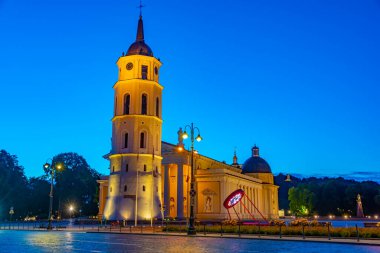 Litvanya 'nın başkenti Vilnius' taki Aziz Stanislaus Katedrali..