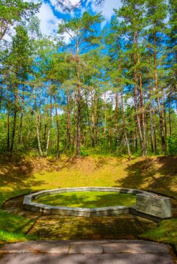 Litvanya 'daki Paneriai' de Ponary katliamı sırasında cesetleri yakmak için kazılmış bir çukur..
