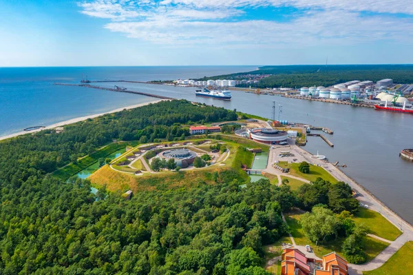Aerial View Lithuanian Sea Museum Smiltyne — Stock Photo, Image