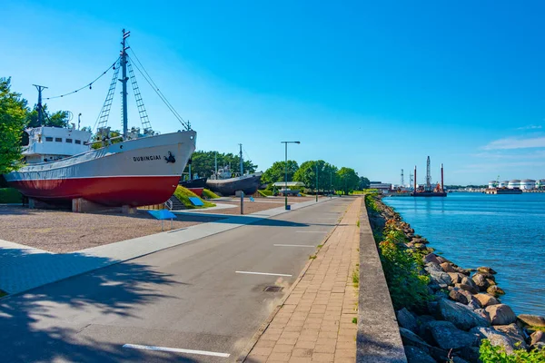 Open Air Ausstellung Historischer Boote Smiltyne Litauen — Stockfoto