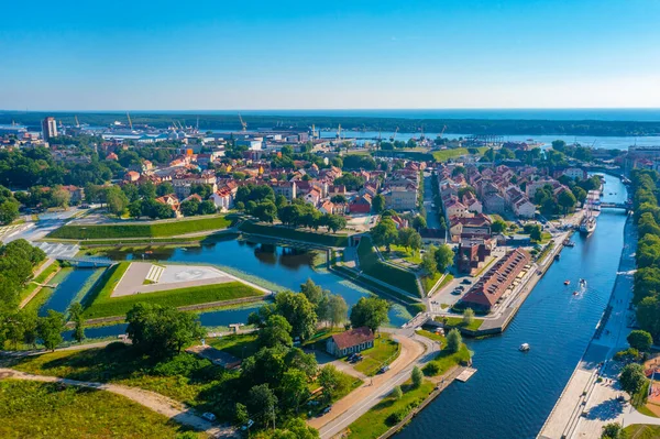 Aerial View Klaipeda Its Castle Lithuania — Stock Photo, Image