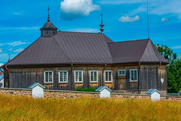 Дерев Яна Церква Етнографічному Музеї Литви Каунасі — стокове фото