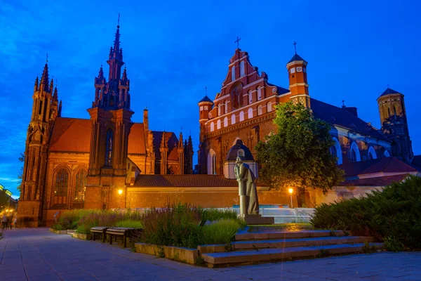 Litvanya Vilnius Taki Anne Kilisesi Nin Gün Batımı Manzarası — Stok fotoğraf