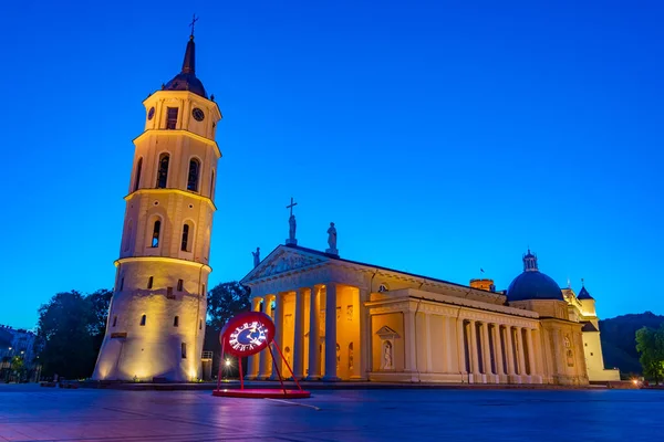 Saint Stanislaus Cathedral Lithuanian Capital Vilnius Night — Photo