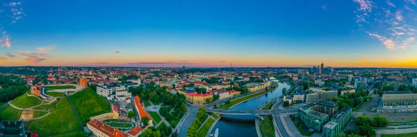 Панорама Замка Гедиминас Столице Литвы Вильнюсе — стоковое фото