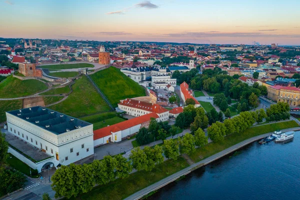Pohled Panorama Hradu Gediminas Hlavním Městě Litvy Vilnus — Stock fotografie