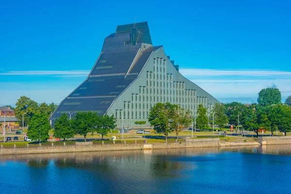 View Latvian National Library Riga Latvia — Stock Fotó