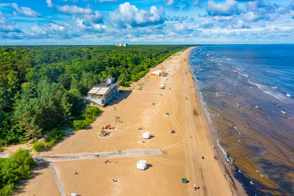 Panorama Utsikt Över Strand Jurmala Lettland — Stockfoto