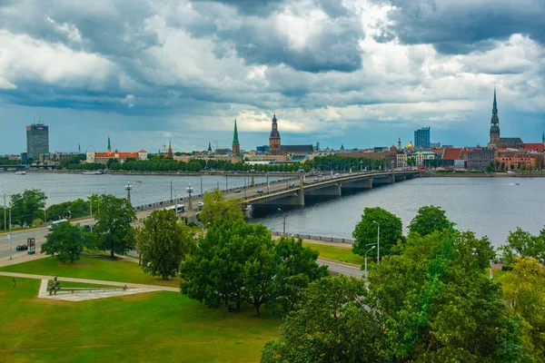 Panorama Riga Viewed Latvian National Library — Stock Photo, Image