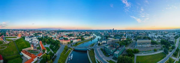 Pohled Panorama Hradu Gediminas Hlavním Městě Litvy Vilnus — Stock fotografie