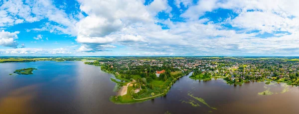 Aerial View Birzai Castle Lithuania — Stock Photo, Image