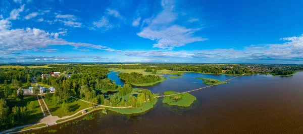 stock image Astravas Manor in Lithuanian town Birzai.