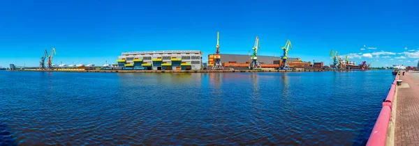Instalações Industriais Porto Ventspils Letónia — Fotografia de Stock