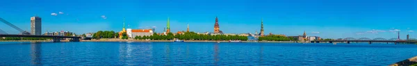 Panorama Riga Including Riga Castle Cathedral Saint James Church Latvia — Stockfoto