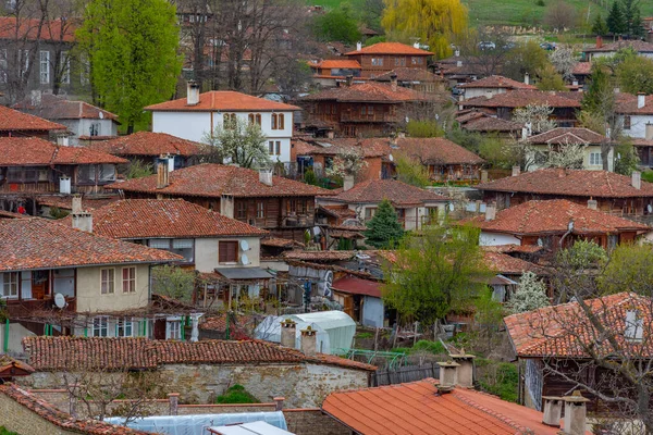 Maisons Anciennes Traditionnelles Dans Village Bulgare Zheravna — Photo