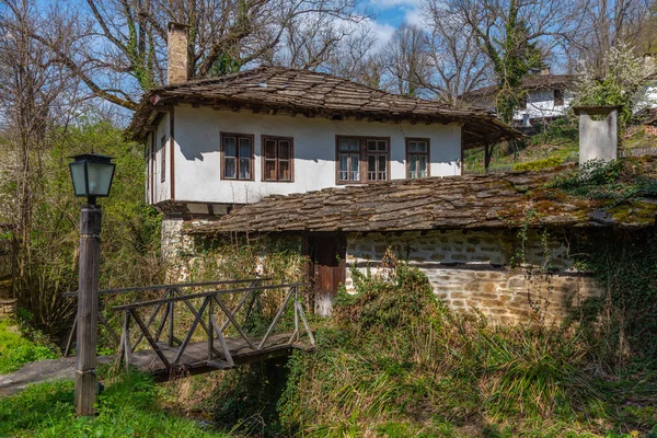Casas Antigas Tradicionais Bozhentsi Reserva Arquitetônica Bulgária — Fotografia de Stock
