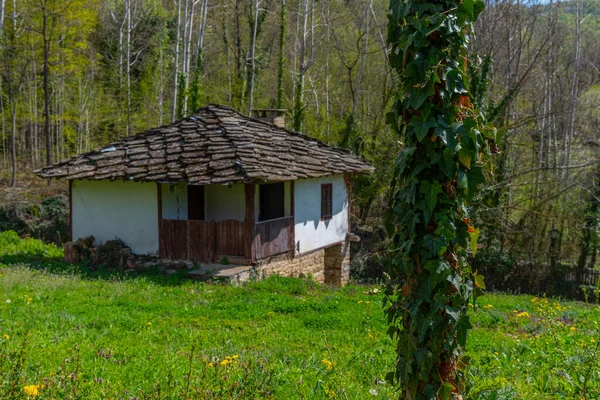 Παραδοσιακά Παλιά Σπίτια Στο Αρχιτεκτονικό Αποθεματικό Bozhentsi Στη Βουλγαρία — Φωτογραφία Αρχείου