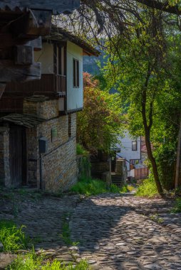 Eski Lovech kasabasında bulunan geleneksel Bulgar evleri.
