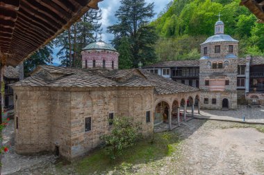 Detail of a church situated inside of the troyan monastery in Bulgaria.