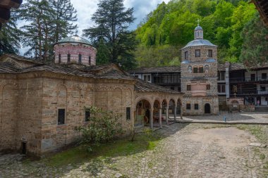 Bulgaristan 'daki Truva manastırının içindeki bir kilisenin ayrıntıları.