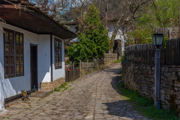 Tradycyjne Stare Domy Rezerwacie Architektonicznym Bozhentsi Bułgarii — Zdjęcie stockowe
