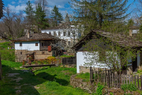 Tradycyjne Stare Domy Rezerwacie Architektonicznym Bozhentsi Bułgarii — Zdjęcie stockowe