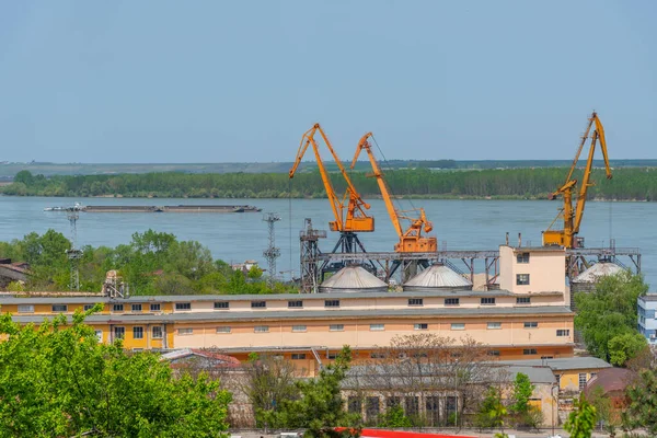 Вид Воздуха Портовую Инфраструктуру Свиштова Болгария — стоковое фото